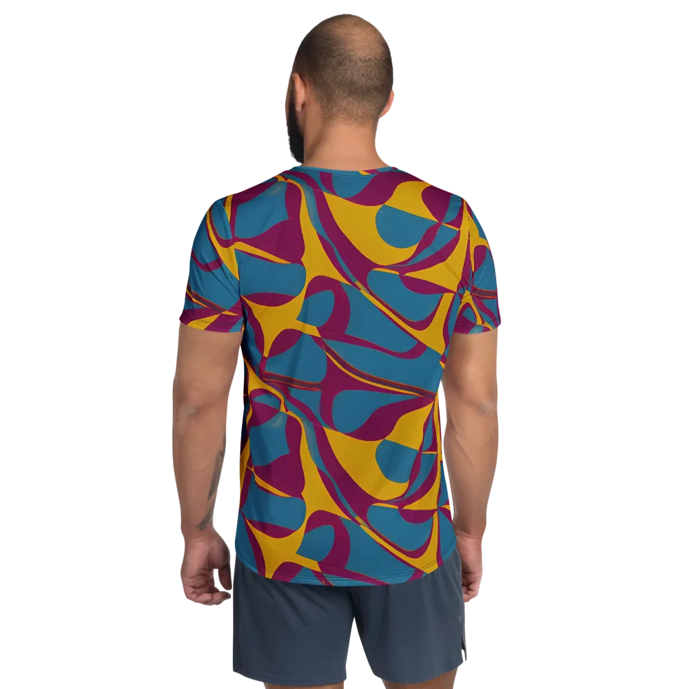 Teal Voltage on Men's Athletic T-Shirt — Back