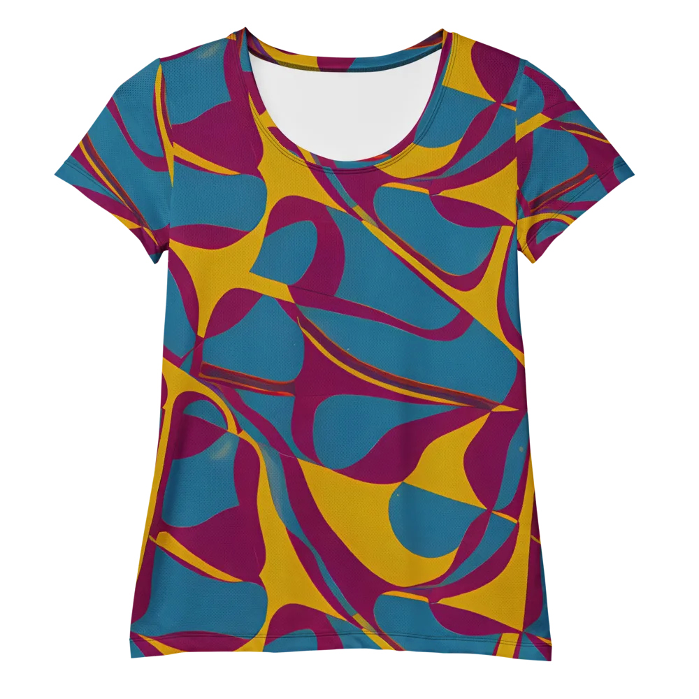 Teal Voltage on Women's Athletic T-Shirt — Front
