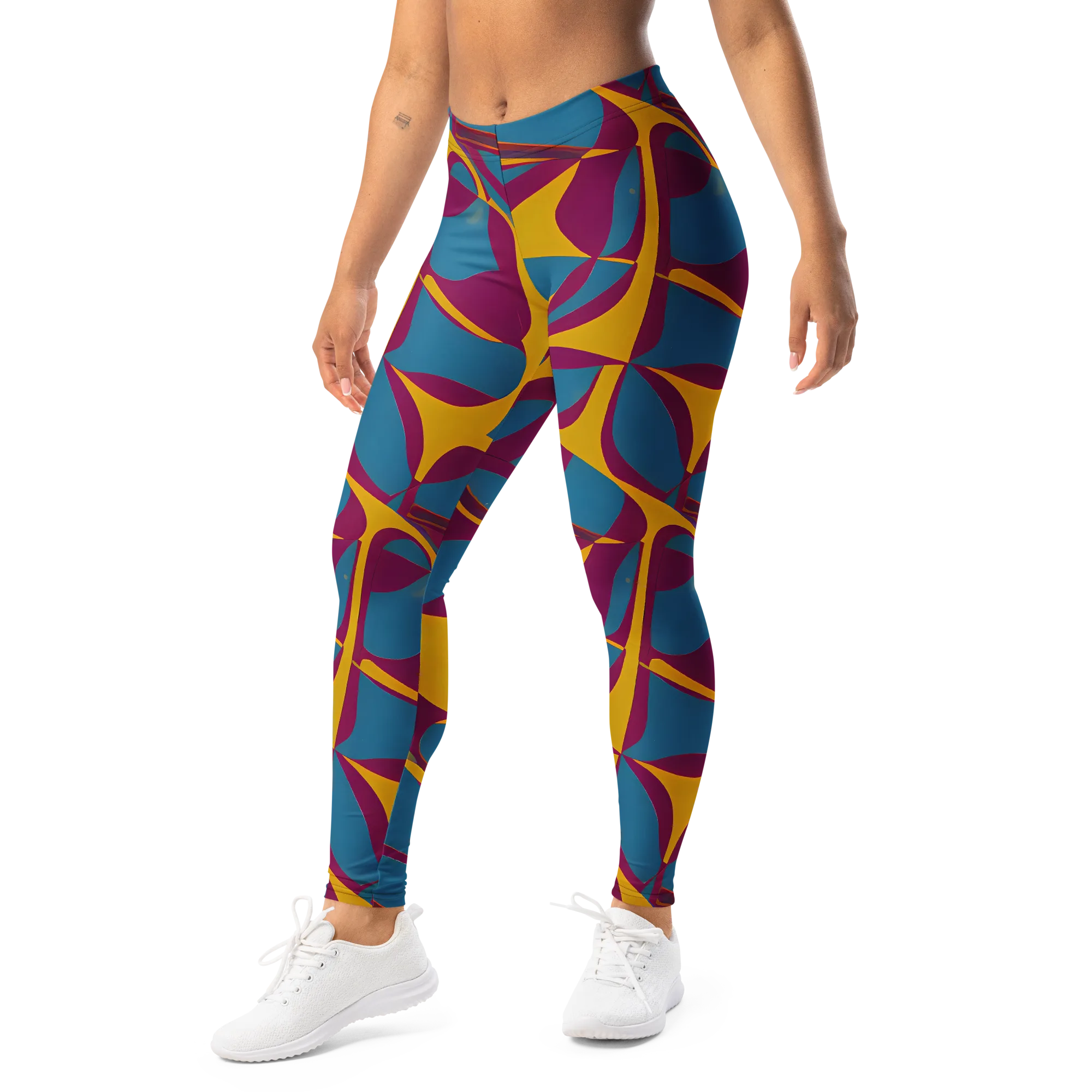 Teal Voltage on Leggings — Left Front