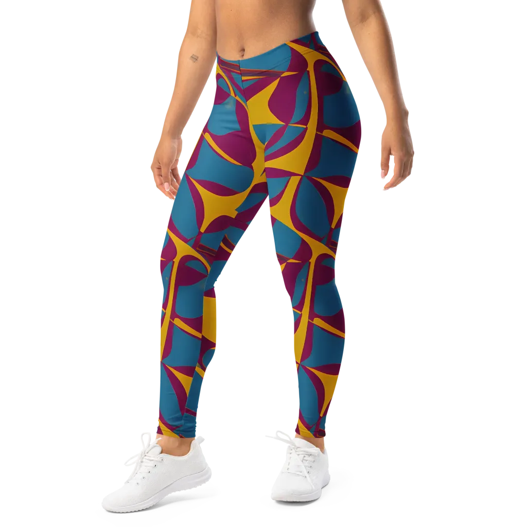 Teal Voltage on Leggings — Left Front