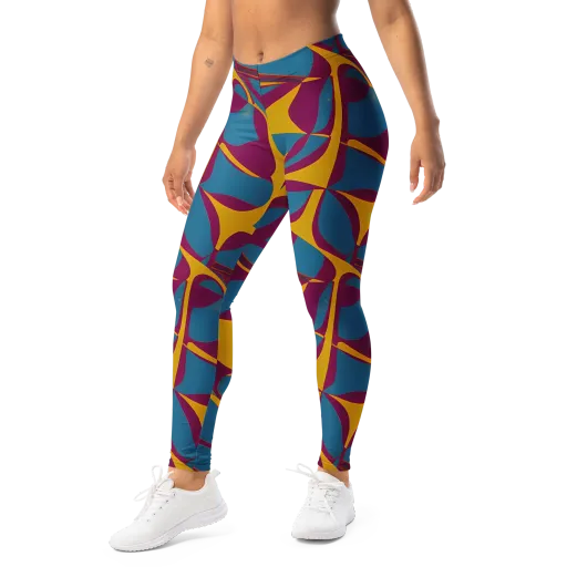 Teal Voltage on a Leggings