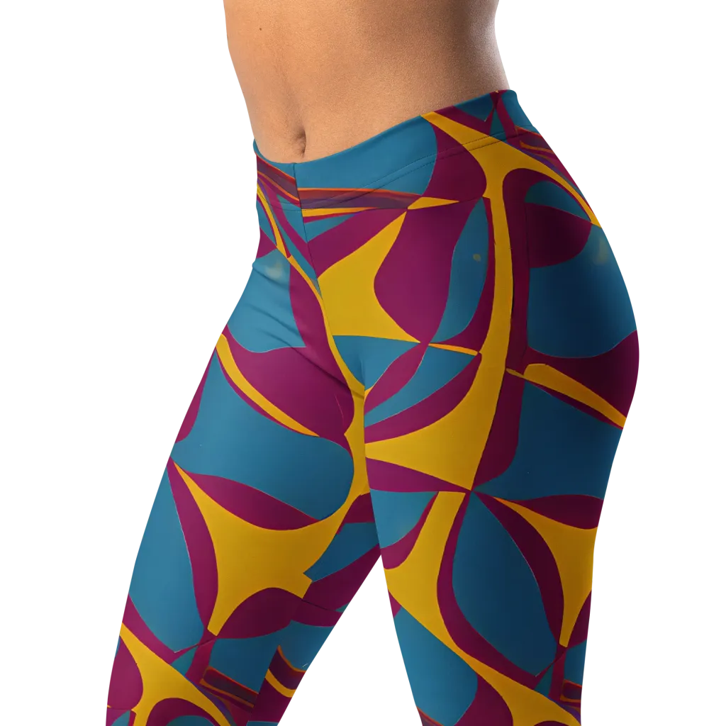 Teal Voltage on Leggings — Left Front