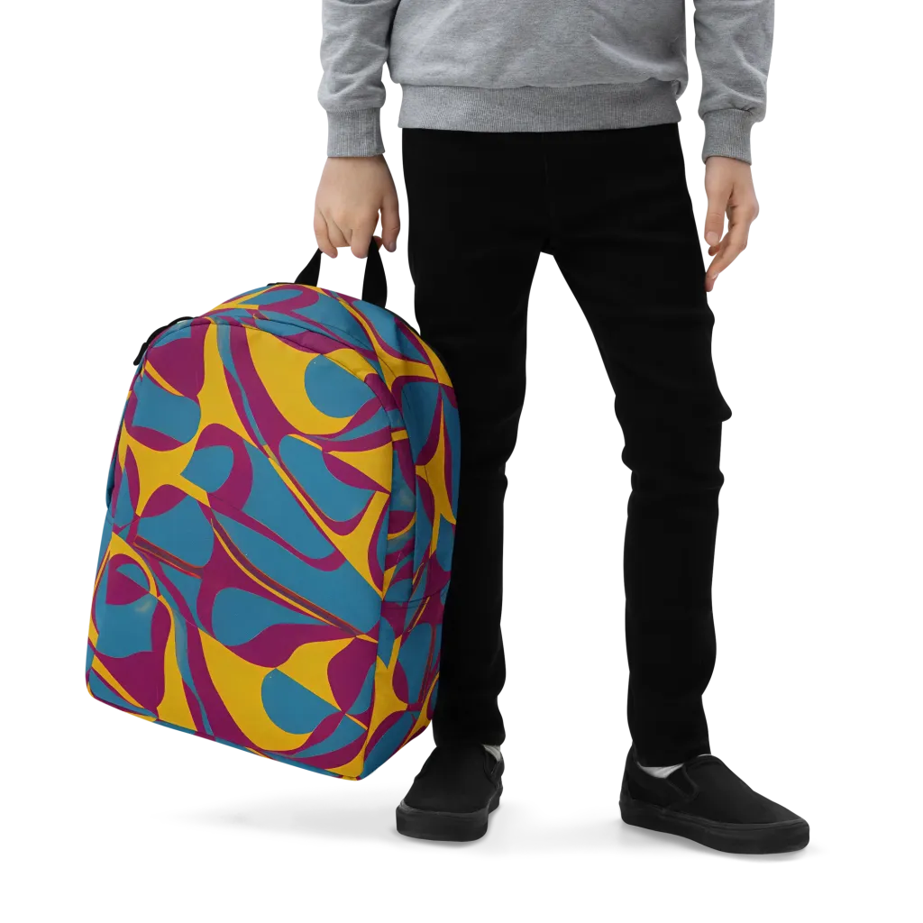 Teal Voltage on Minimalist Backpack — Zoomed-in