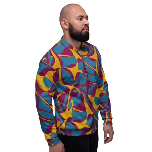 Teal Voltage on a Bomber Jacket