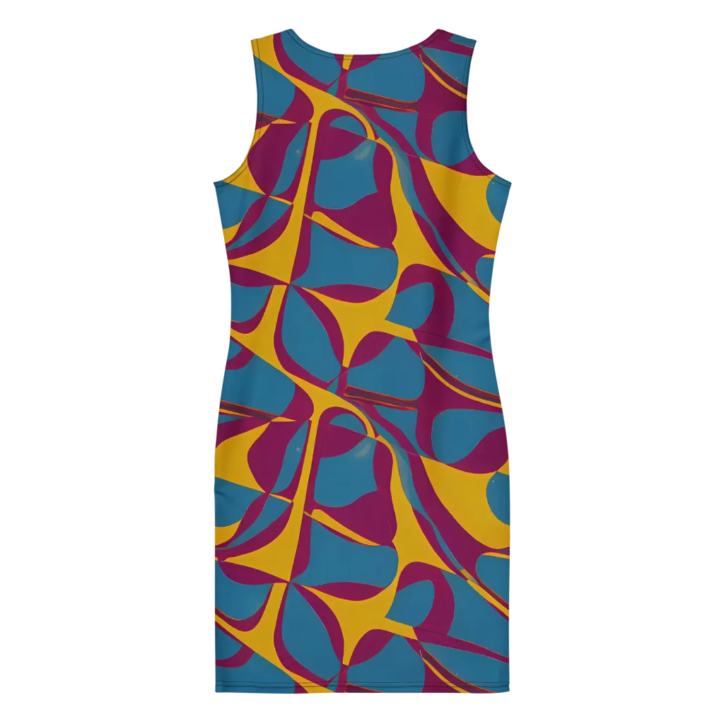 Teal Voltage on Bodycon Dress — Back
