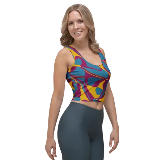 Teal Voltage on a Crop Top