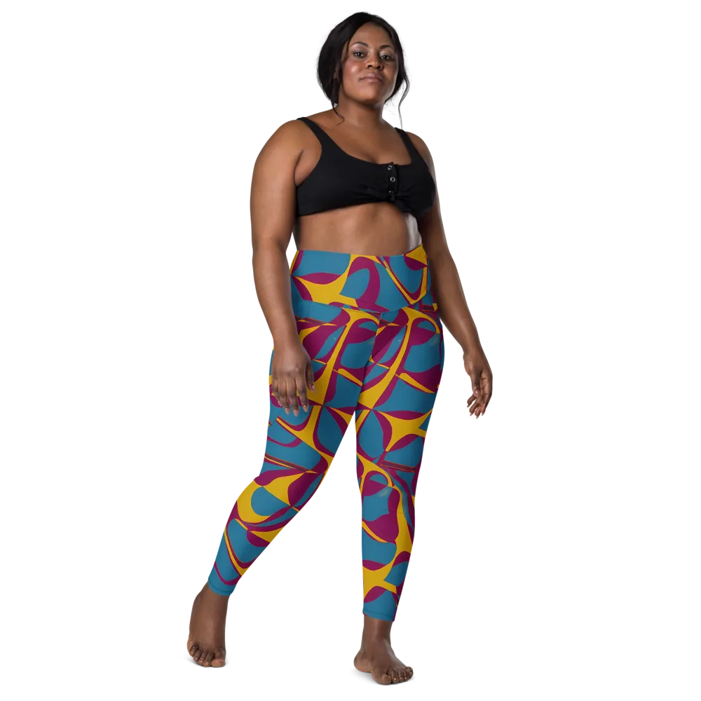 Teal Voltage on Leggings with Pockets — Front