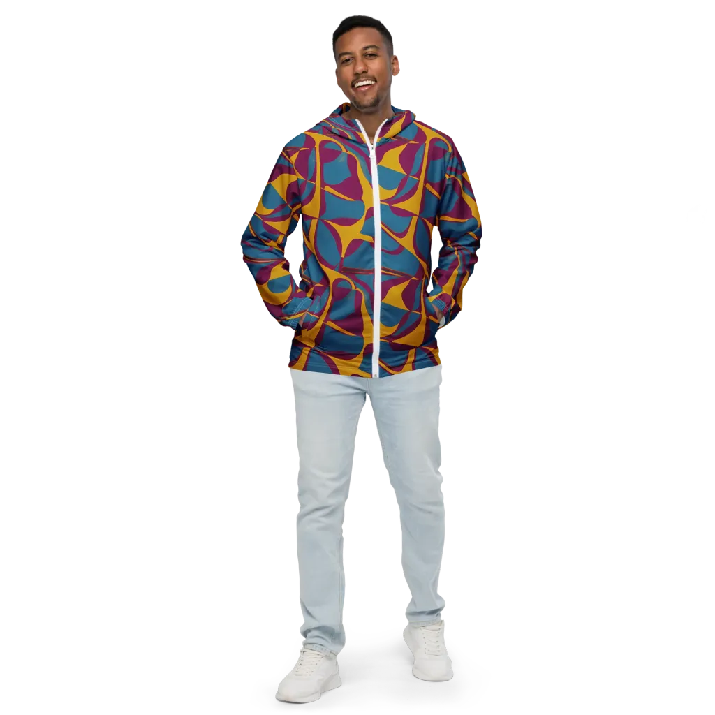 Teal Voltage on Men's Windbreaker — Front