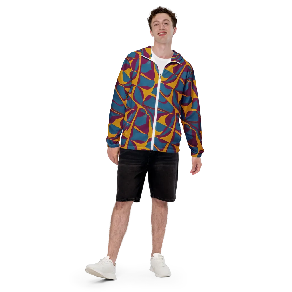 Teal Voltage on Men's Windbreaker — Front
