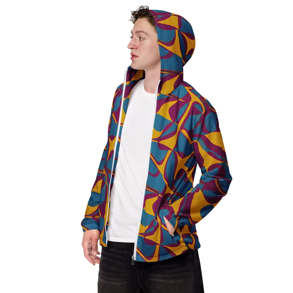 Teal Voltage on Men's Windbreaker — Left Front