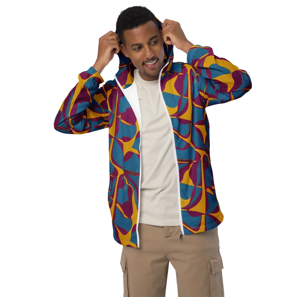 Teal Voltage on Men's Windbreaker — Front