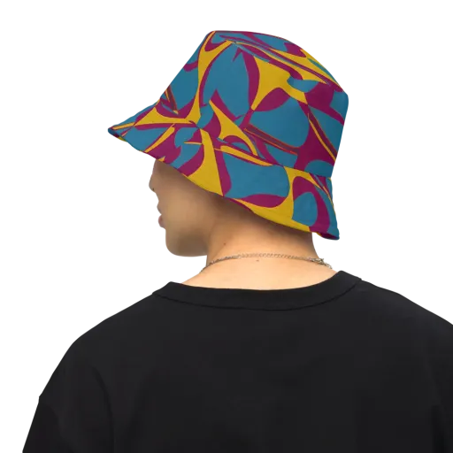 Teal Voltage on a Reversible Bucket Hat