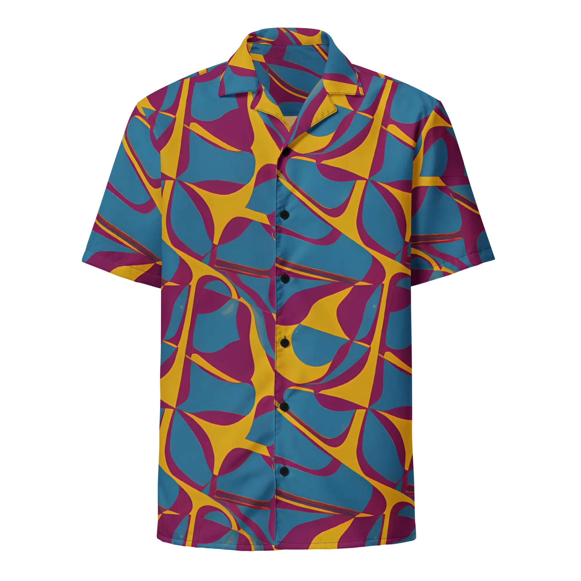 Teal Voltage on Button Shirt — Front