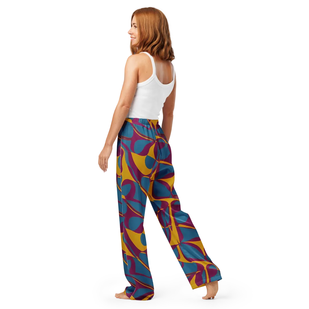 Teal Voltage on Women's Pajama Pants — Back