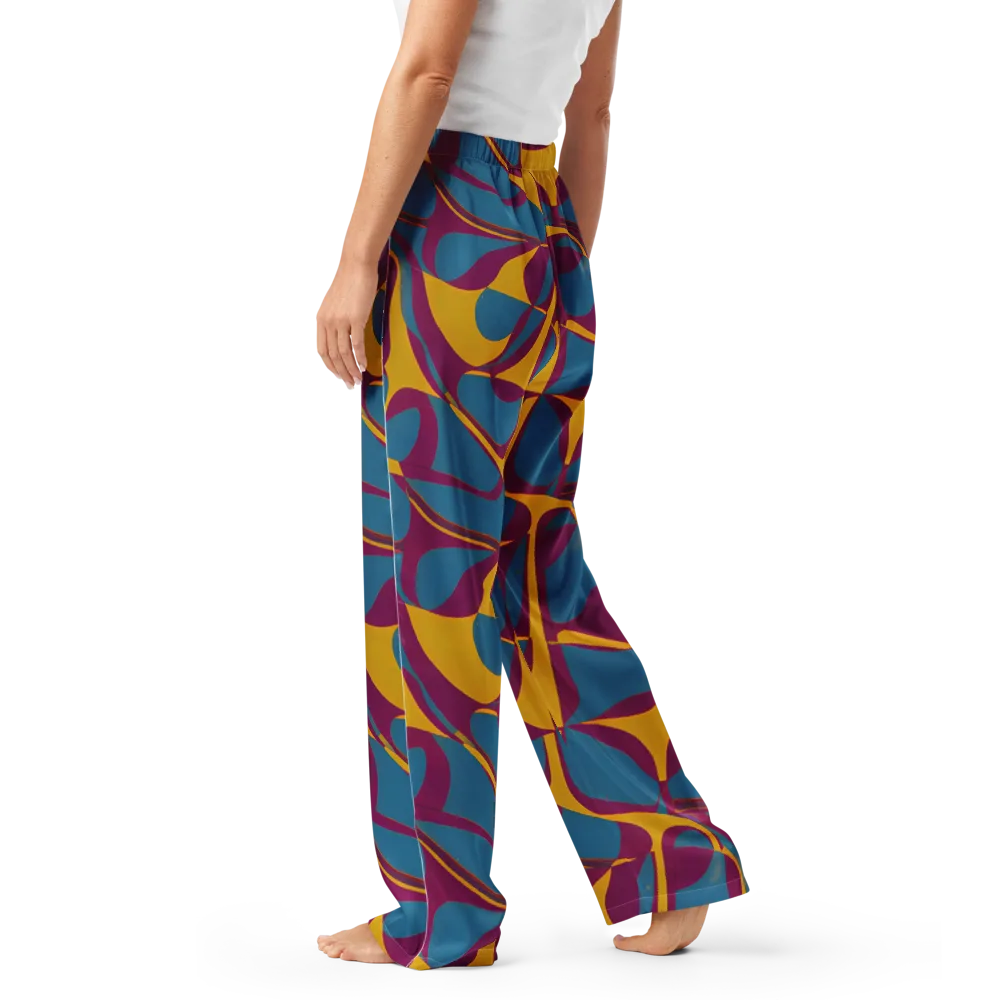 Teal Voltage on Women's Pajama Pants — Left