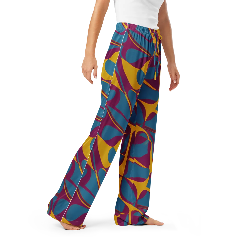 Teal Voltage on Women's Pajama Pants — Right Front
