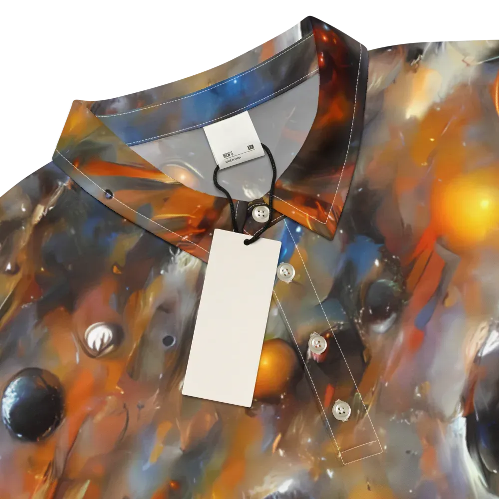Brushstroke Blaze on Men's Slim Fit Polo Shirt — Product details