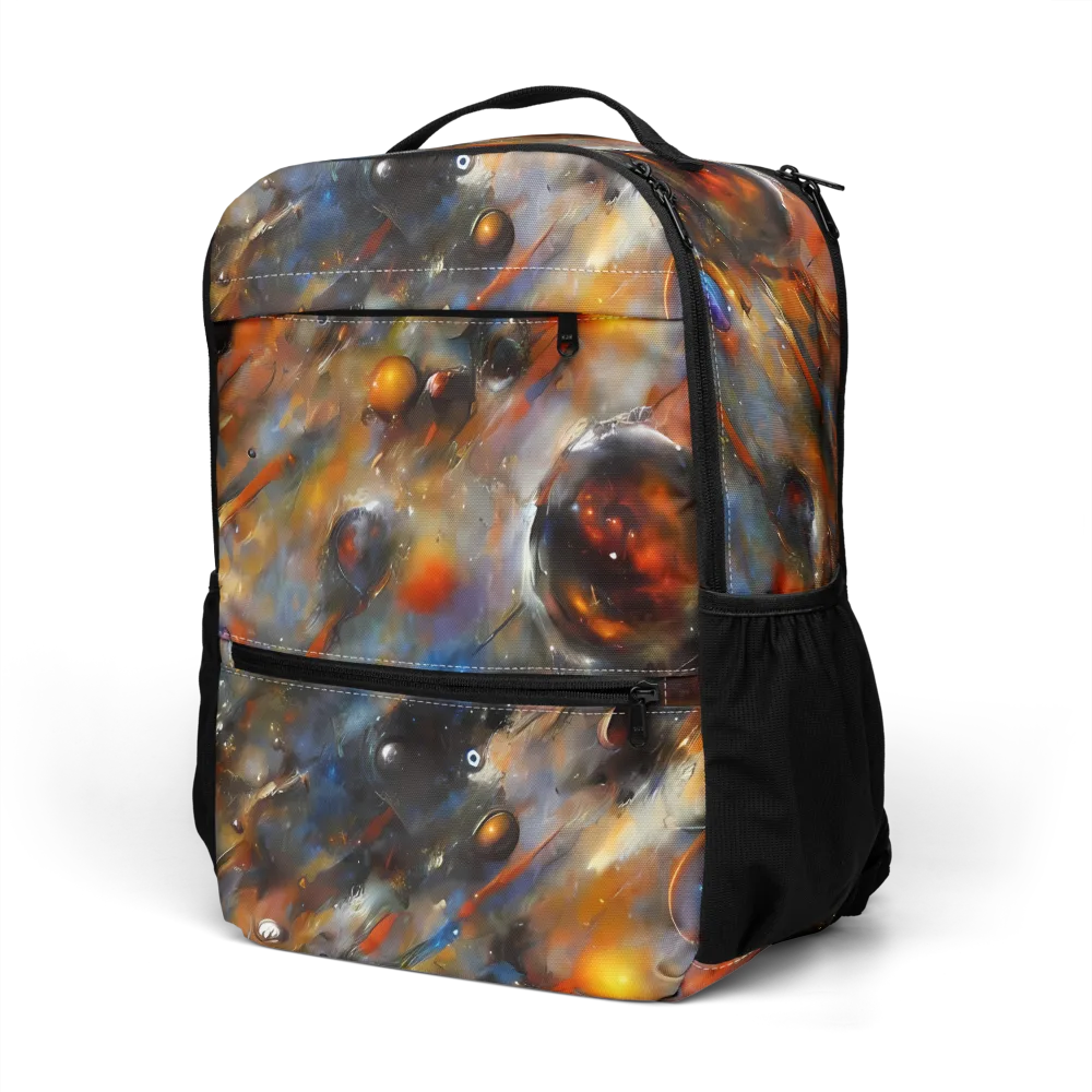 Brushstroke Blaze on Utility Backpack — Left Front