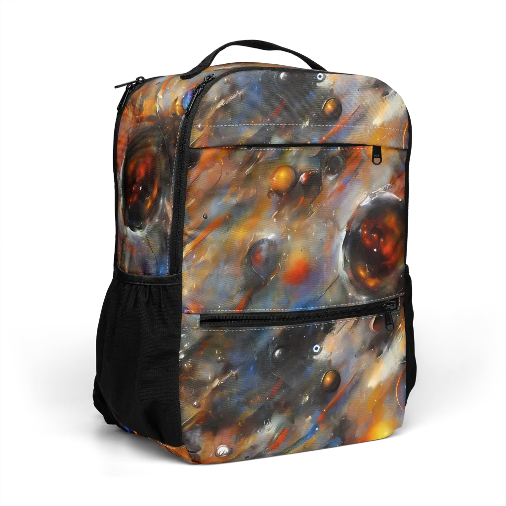 Brushstroke Blaze on Utility Backpack — Right Front