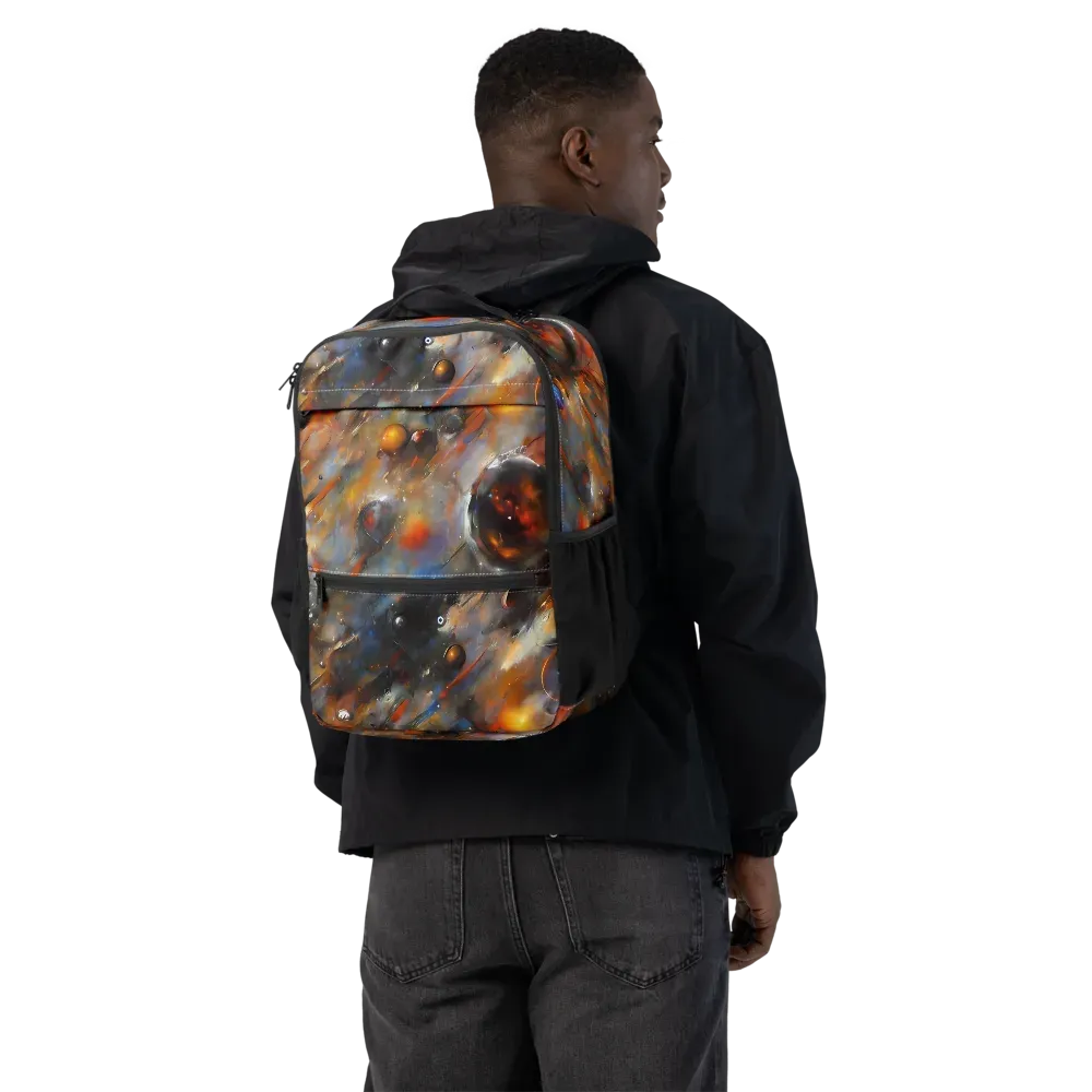Brushstroke Blaze on Utility Backpack — Back