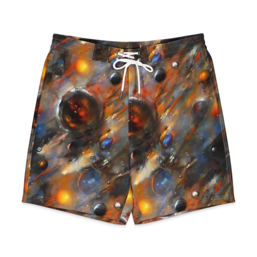 Brushstroke Blaze on a Men's Board Shorts