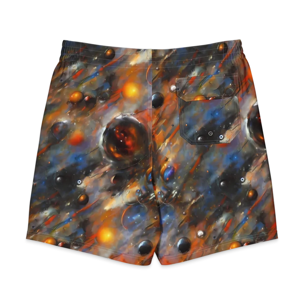 Brushstroke Blaze on Men's Board Shorts — Back