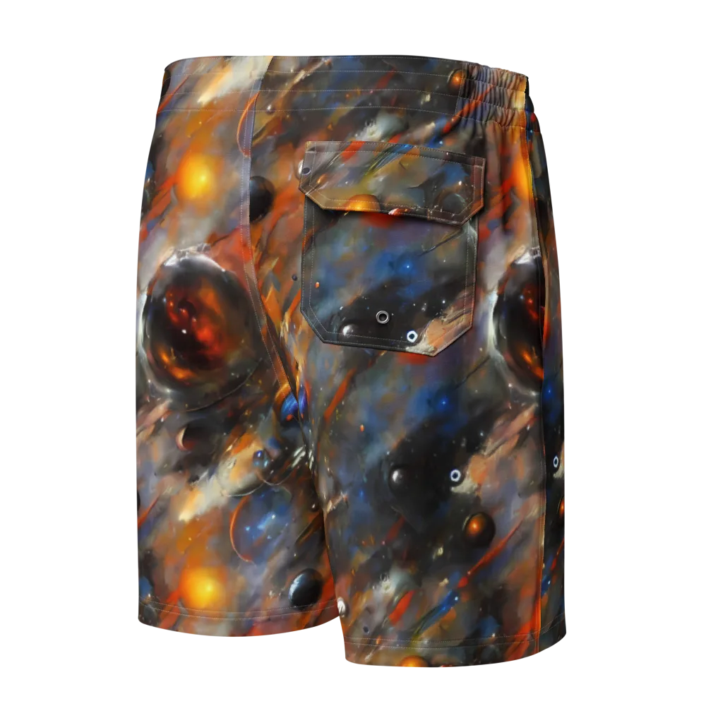 Brushstroke Blaze on Men's Board Shorts — Back