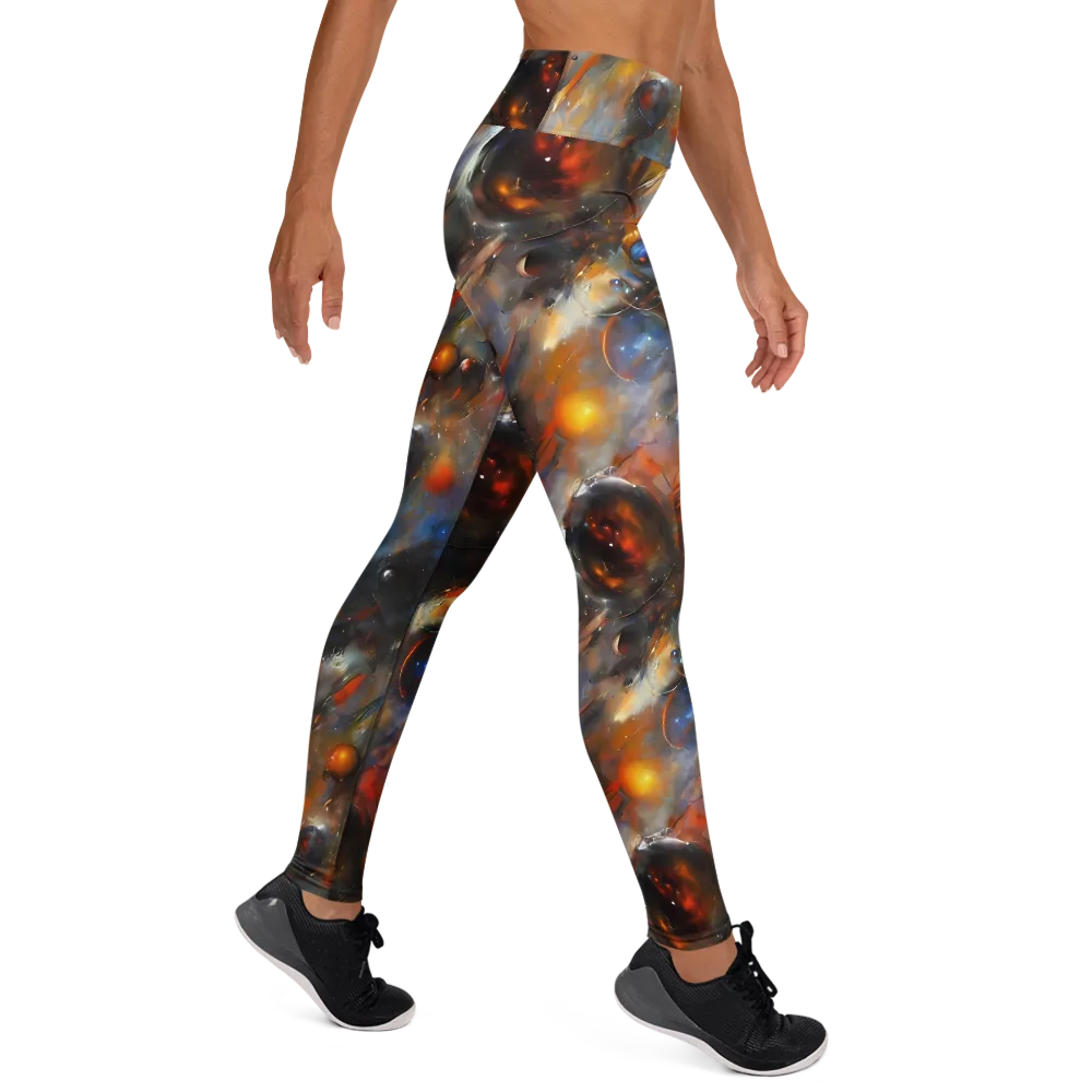 Brushstroke Blaze on Yoga Leggings — Right