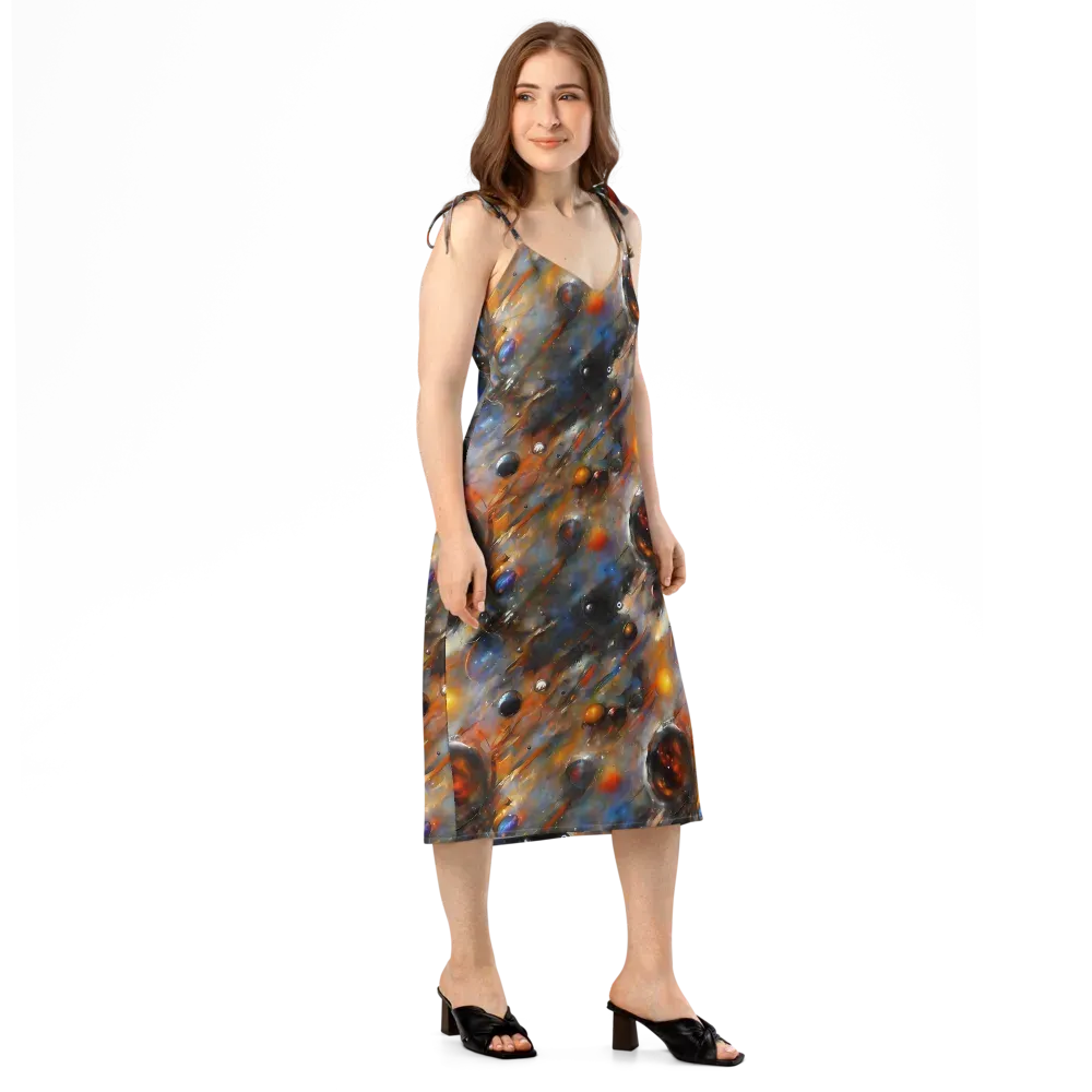 Brushstroke Blaze on Slip Dress — Right Front