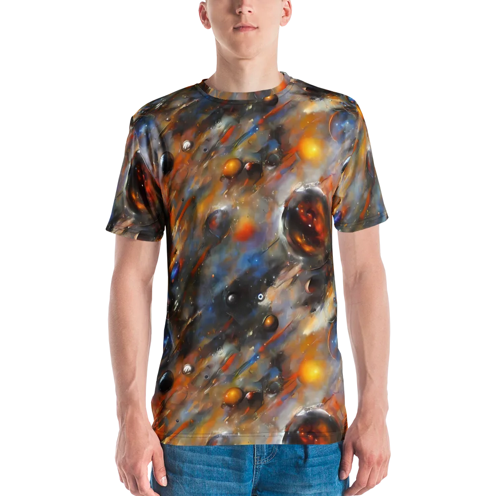 Brushstroke Blaze on Men's Crew Neck T-Shirt — Front