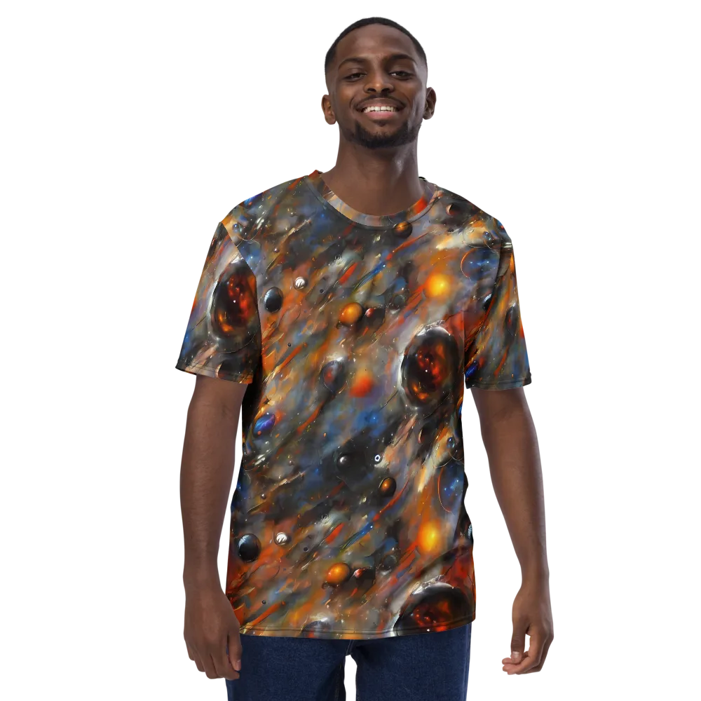 Brushstroke Blaze on Men's Crew Neck T-Shirt — Front