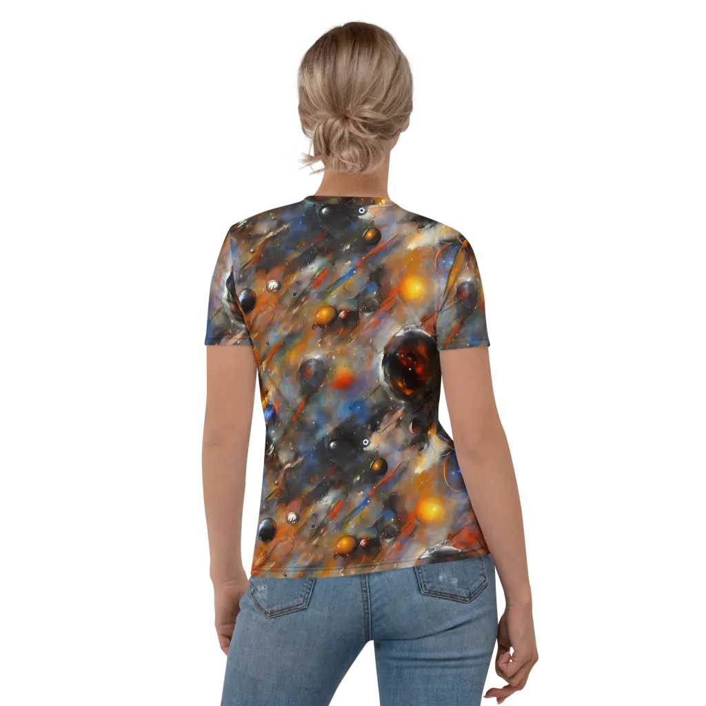 Brushstroke Blaze on Women's Crew Neck T-Shirt — Back