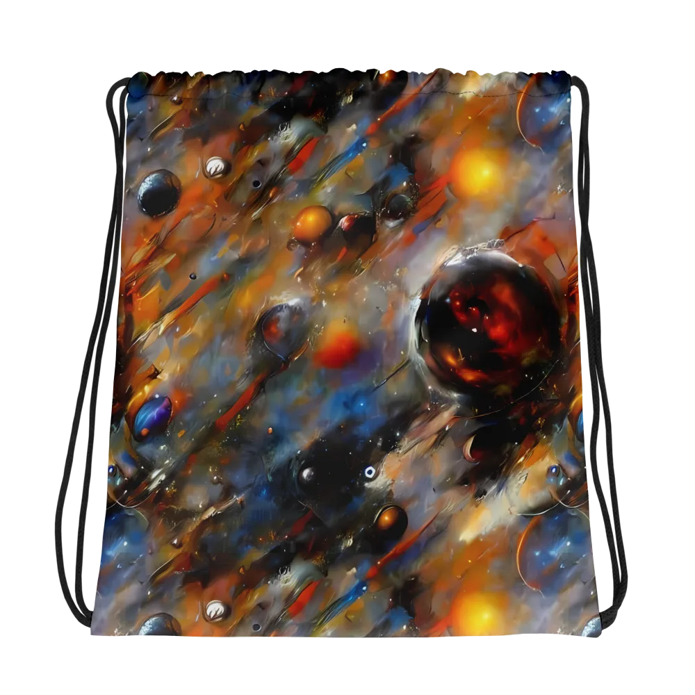 Brushstroke Blaze on Drawstring Bag — Photo