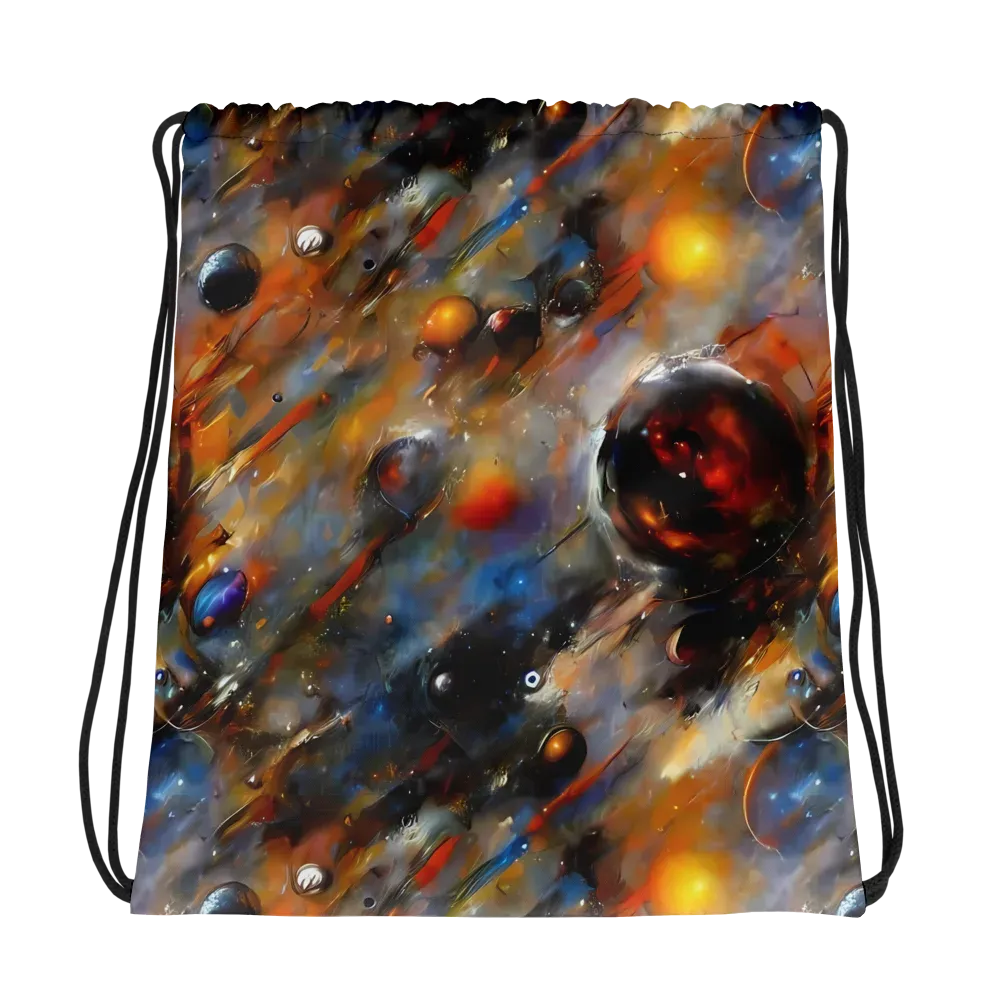 Brushstroke Blaze on Drawstring Bag — Photo