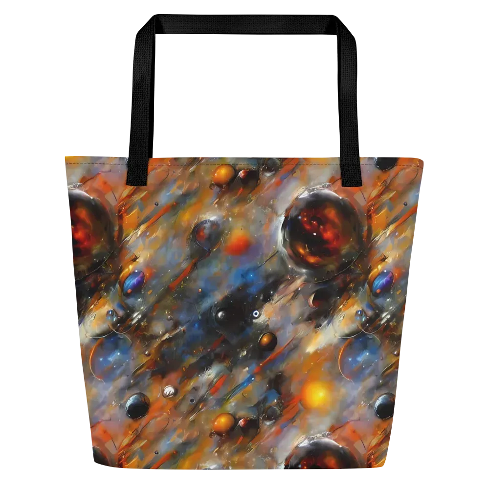 Brushstroke Blaze on Large Tote Bag W/ Pocket — Front