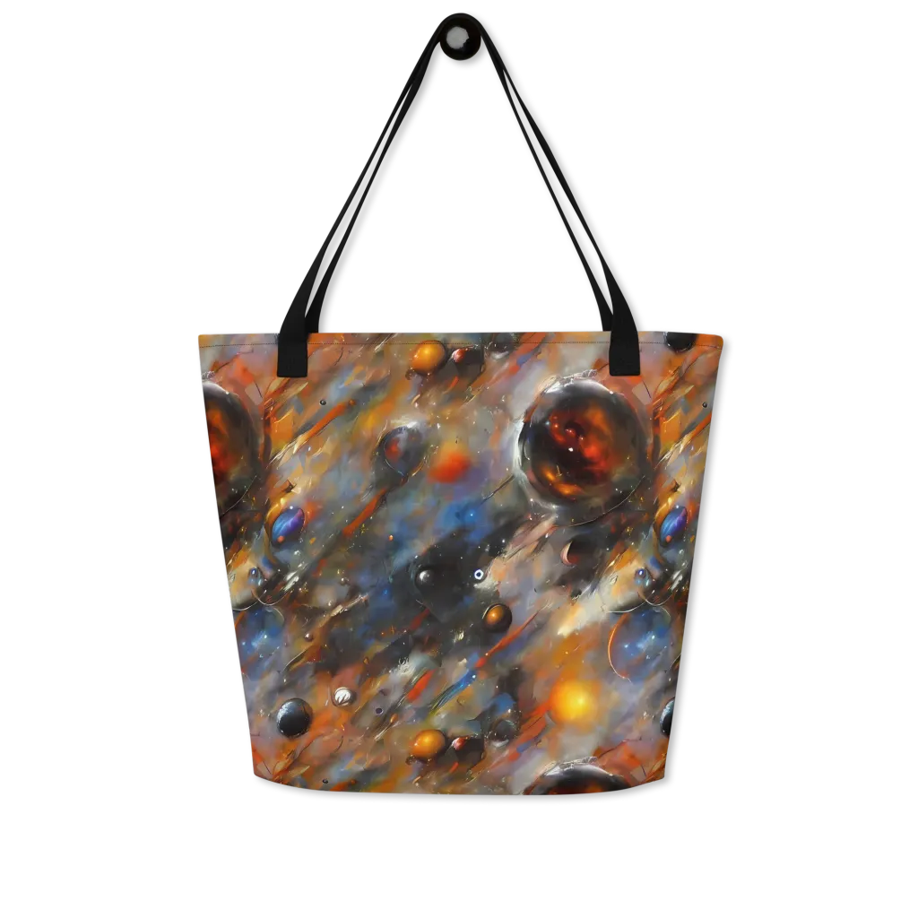 Brushstroke Blaze on Large Tote Bag W/ Pocket — Front