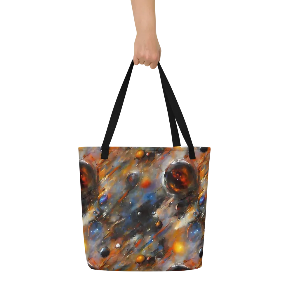 Brushstroke Blaze on Large Tote Bag W/ Pocket — Front