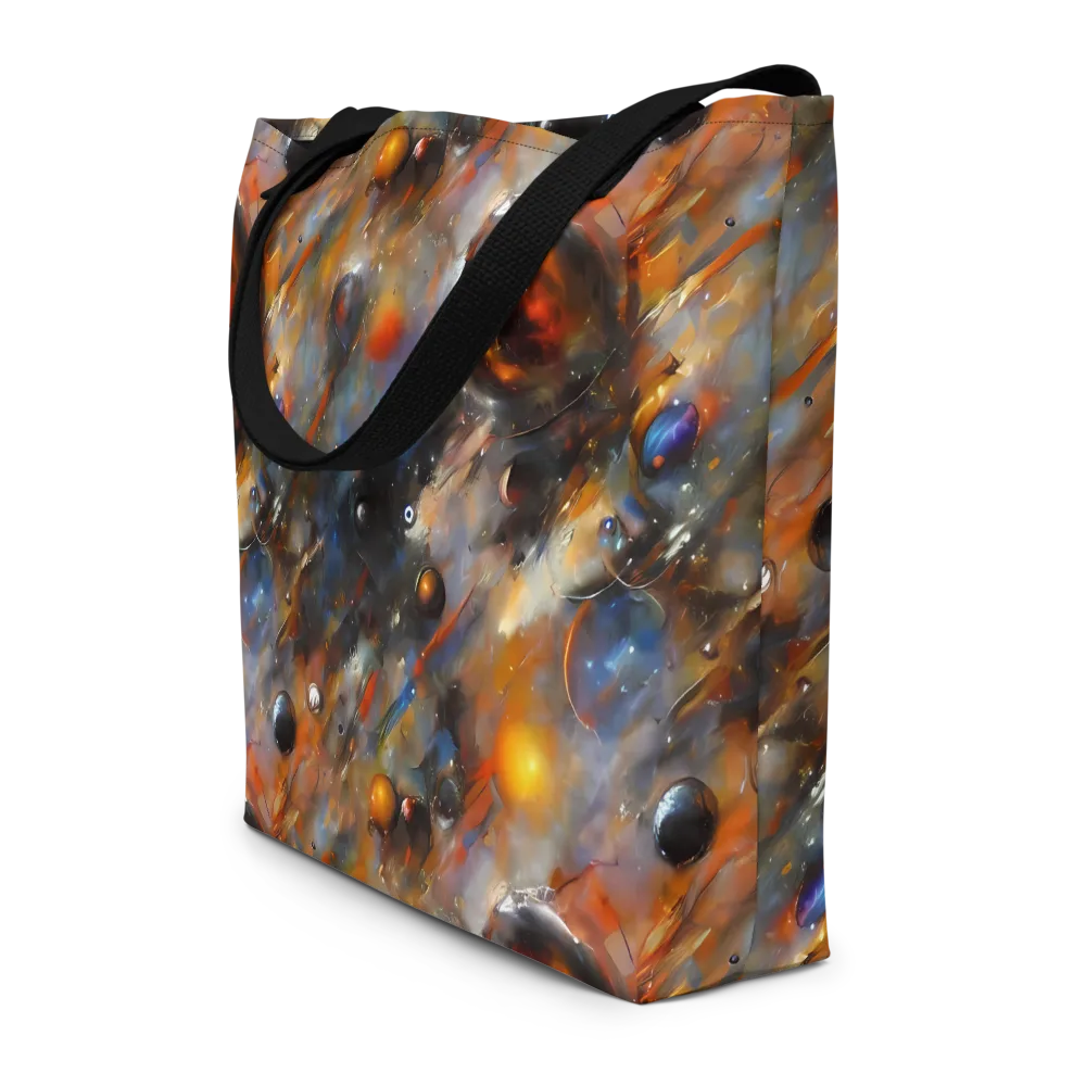 Brushstroke Blaze on Large Tote Bag W/ Pocket — Front