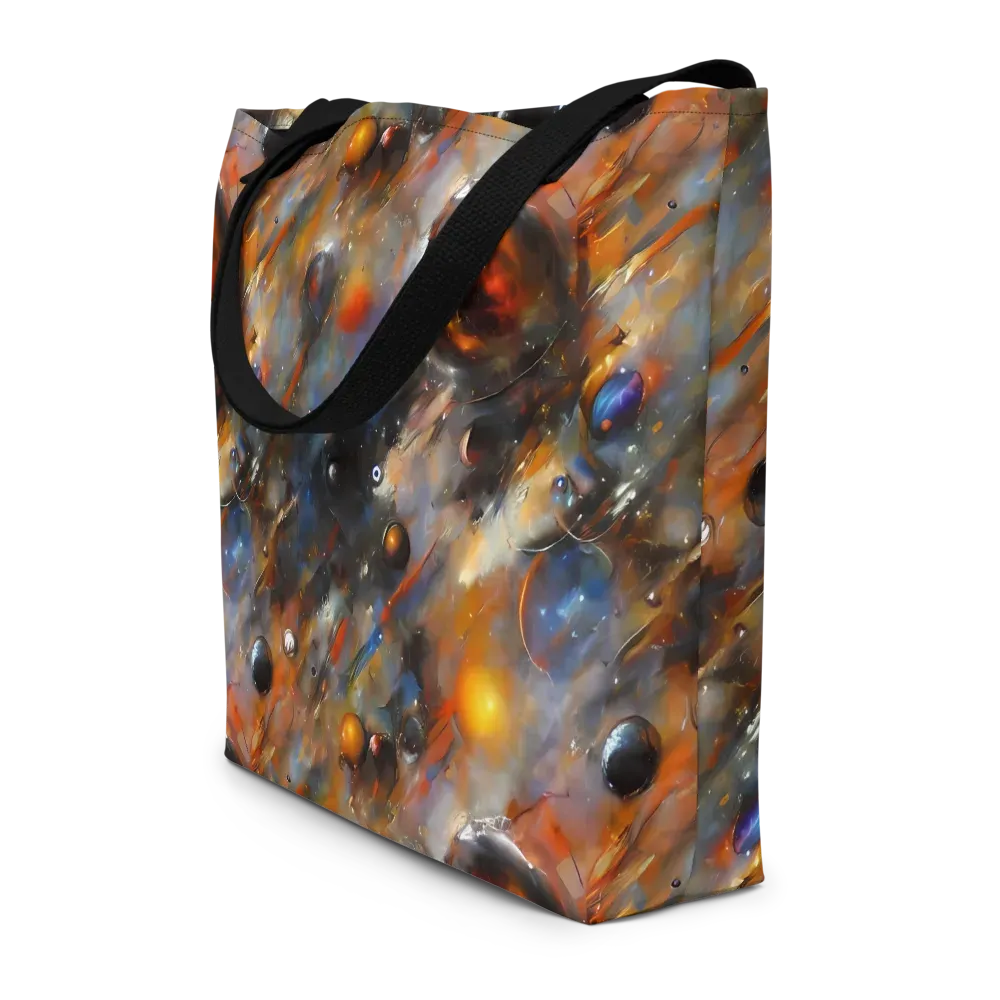 Brushstroke Blaze on Large Tote Bag W/ Pocket — Front