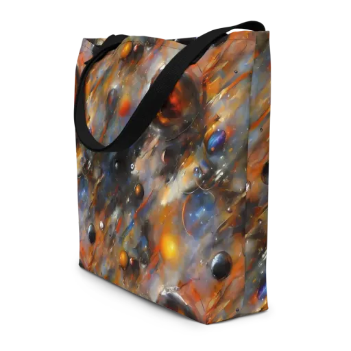 Brushstroke Blaze on a Large Tote Bag W/ Pocket