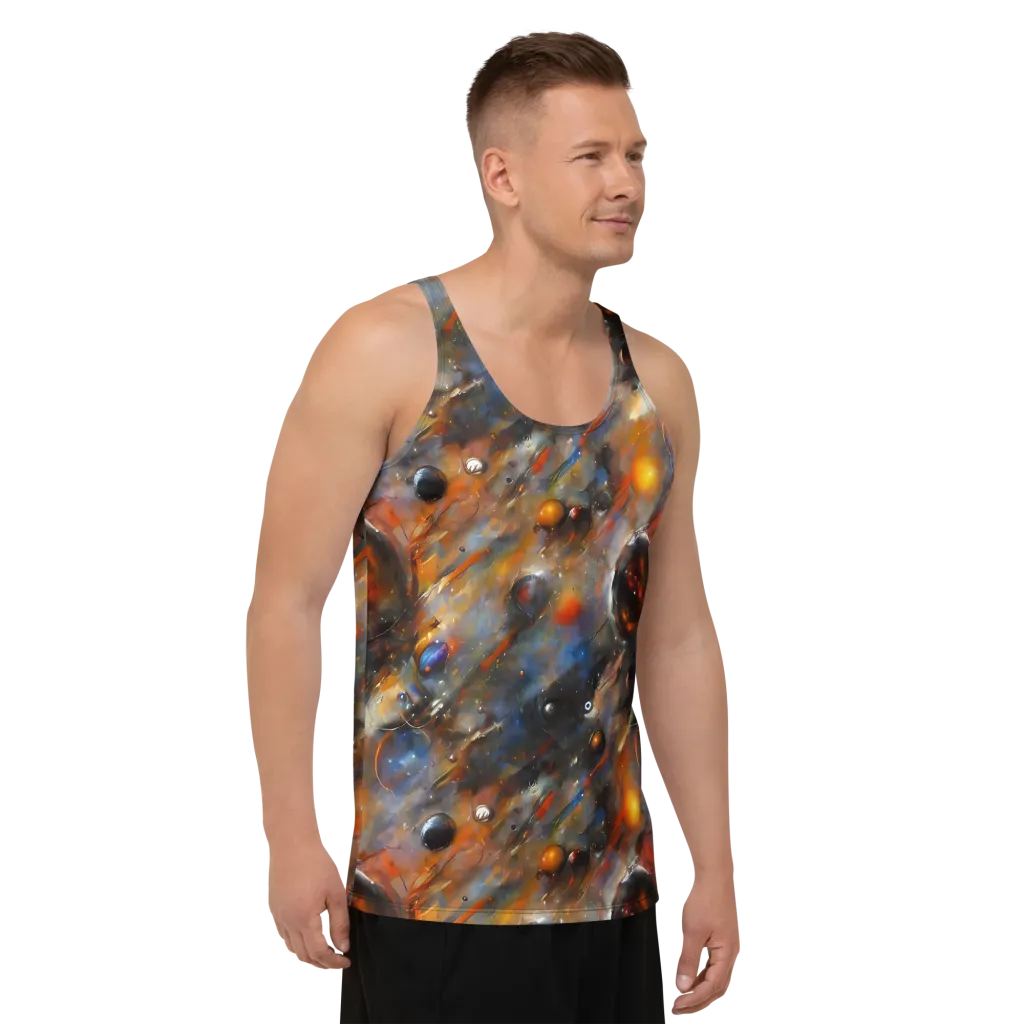 Brushstroke Blaze on Men's Tank Top — Right Front