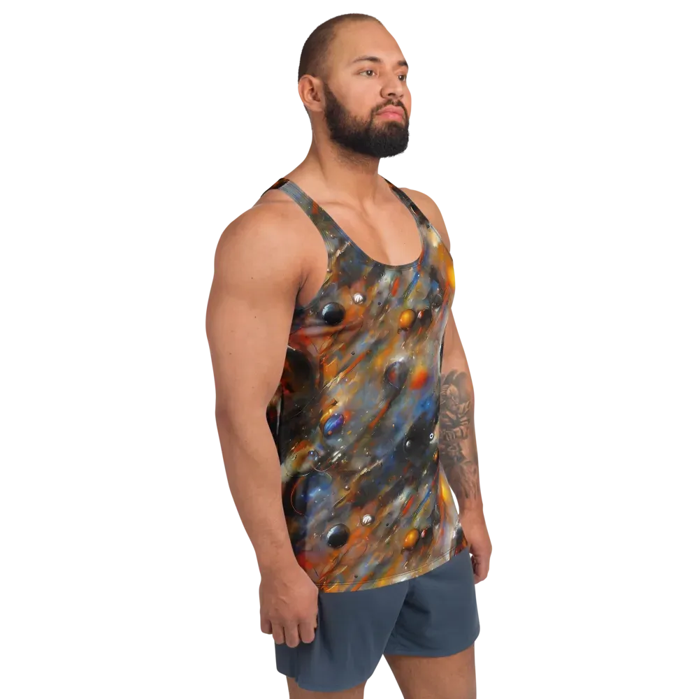 Brushstroke Blaze on Men's Tank Top — Right Front