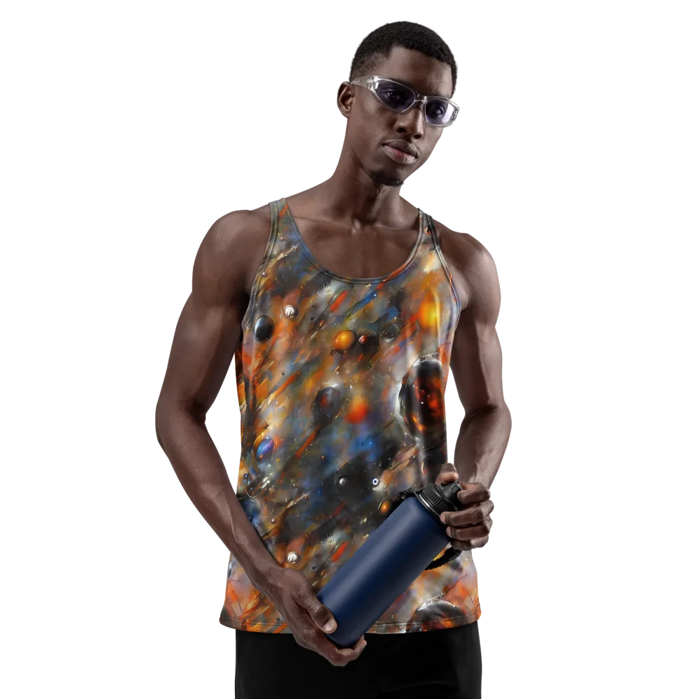 Brushstroke Blaze on Men's Tank Top — Front