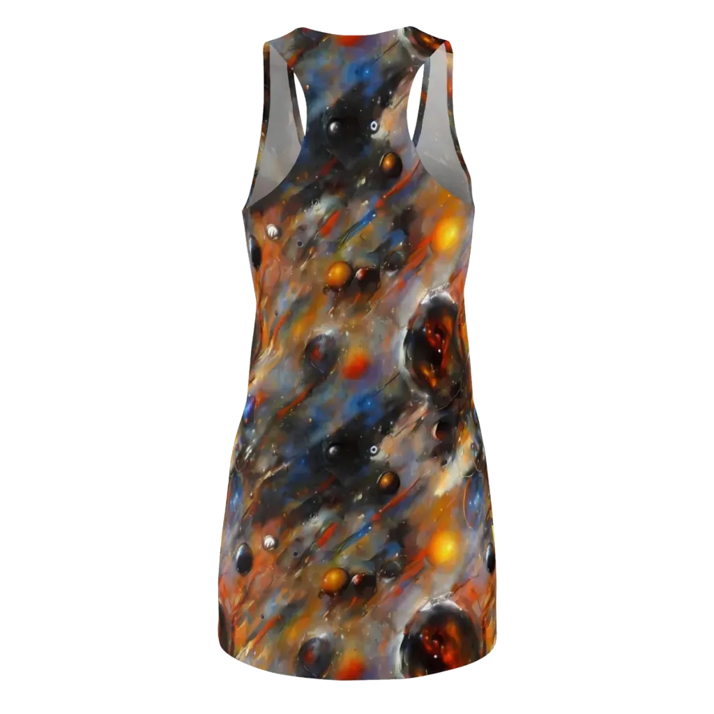 Brushstroke Blaze on Racerback Dress — Back