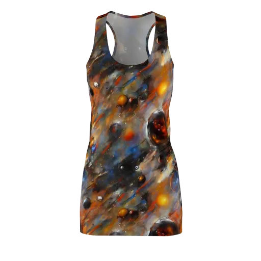 Brushstroke Blaze on a Racerback Dress