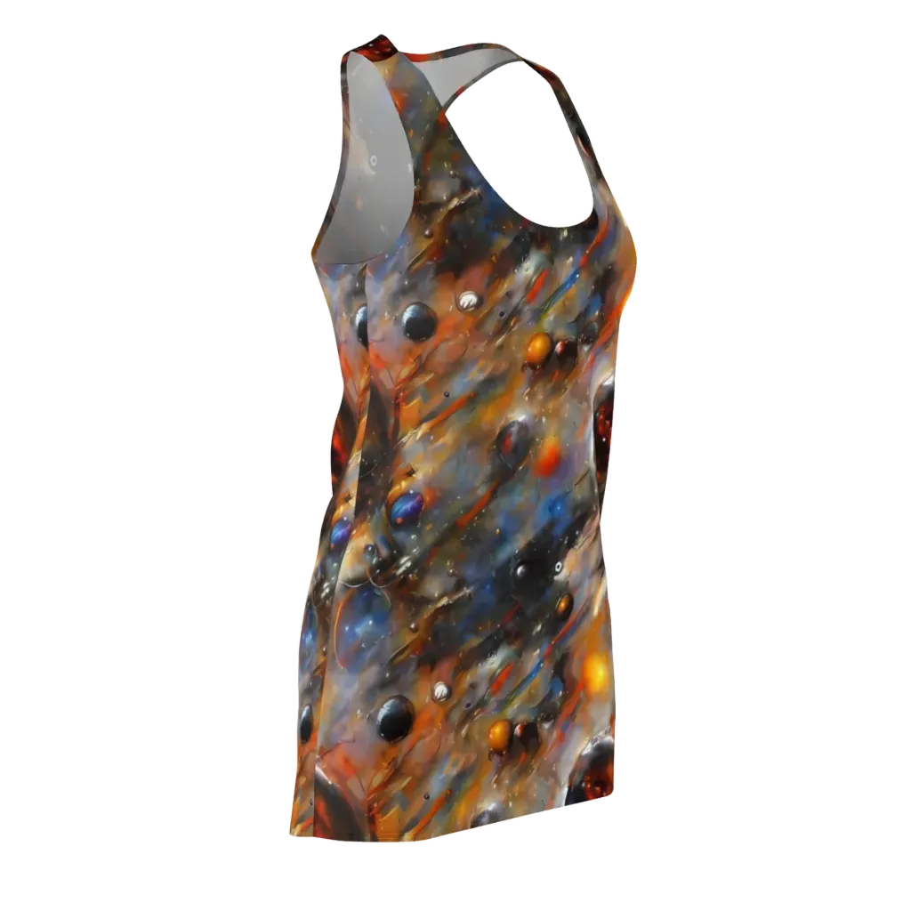Brushstroke Blaze on Racerback Dress — Front Side