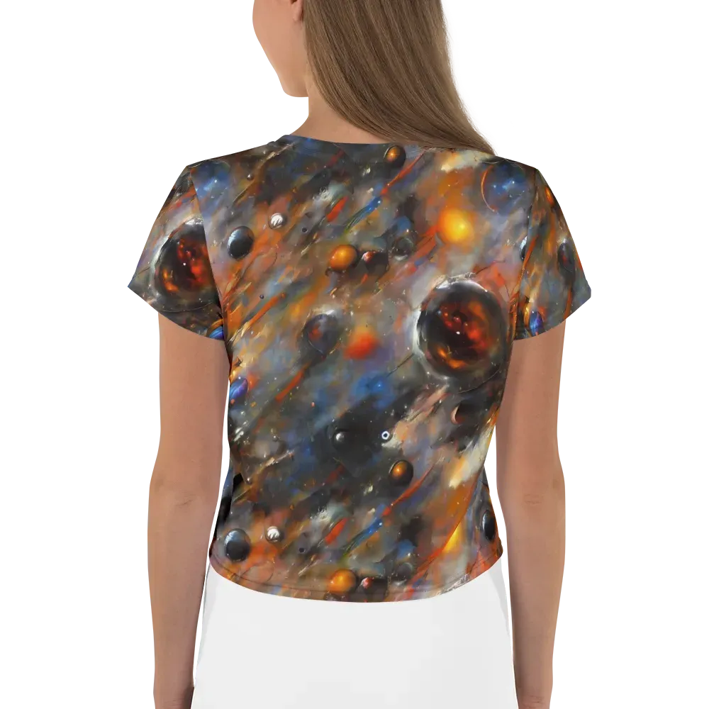 Brushstroke Blaze on Crop Tee — Back