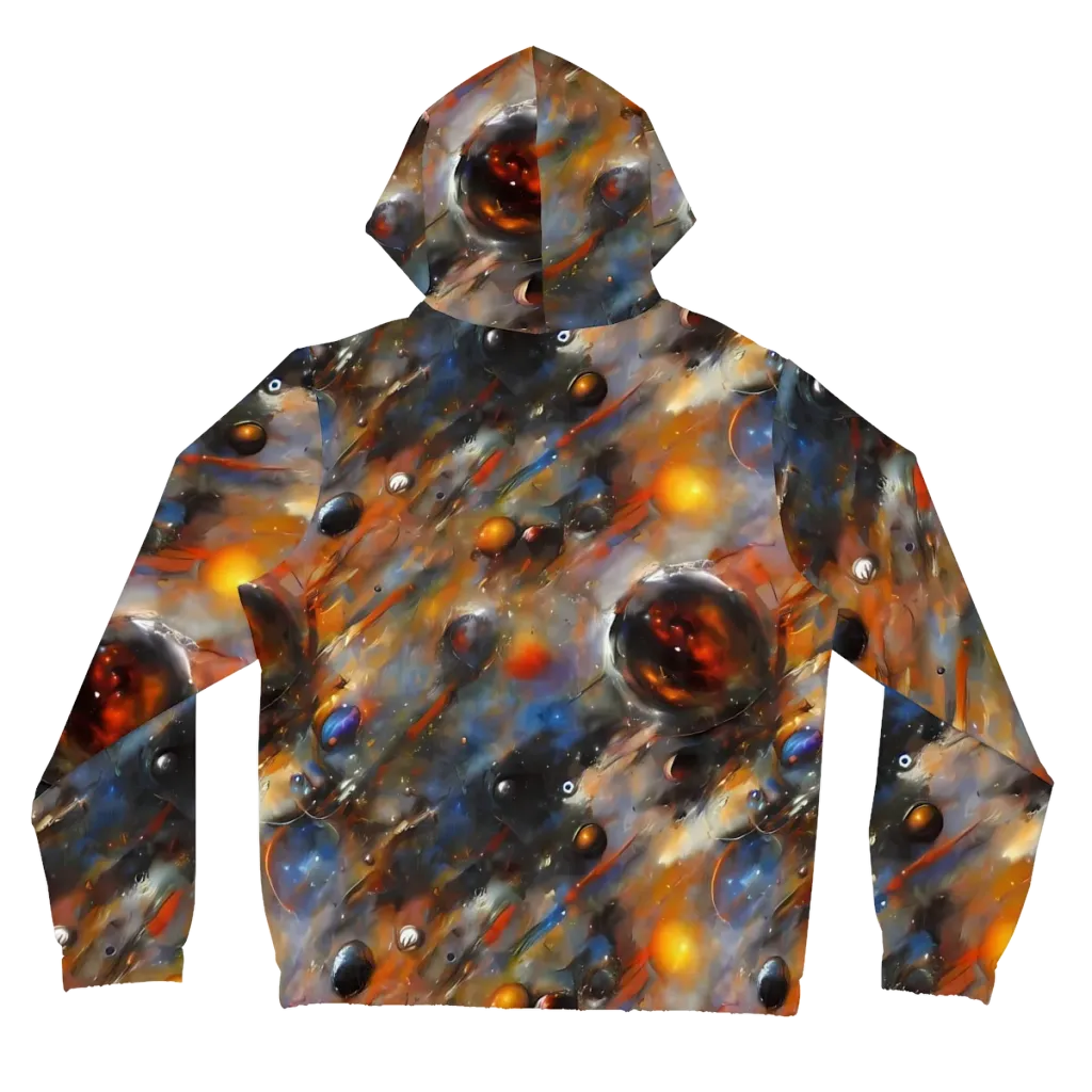 Brushstroke Blaze on Women's Full-Zip Hoodie — Back