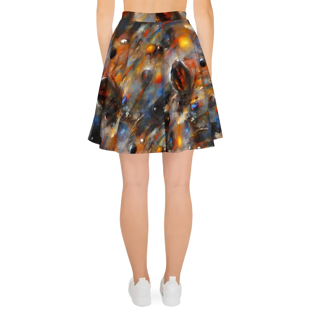 Brushstroke Blaze on Skater Skirt — Back