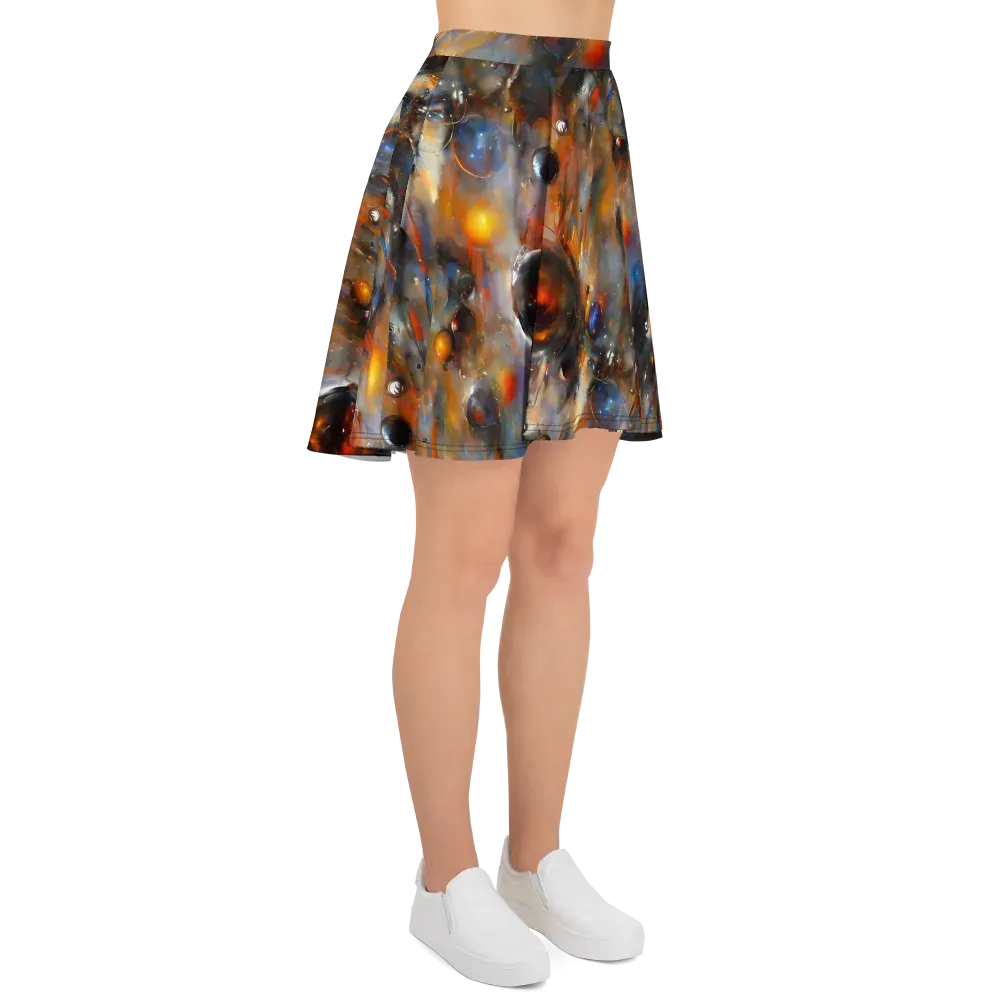 Brushstroke Blaze on Skater Skirt — Right
